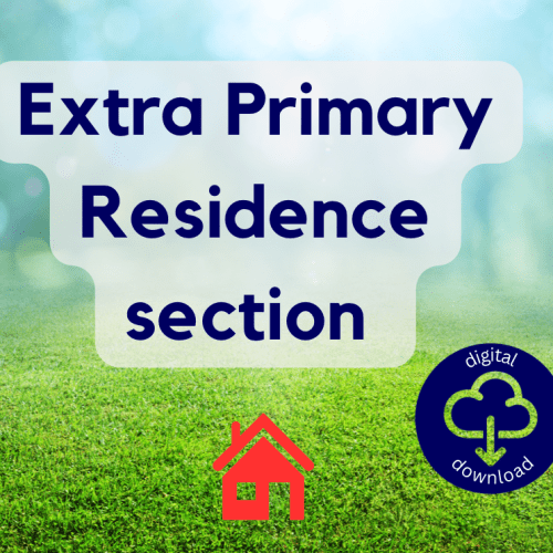 Primary Residence Section Digital Download